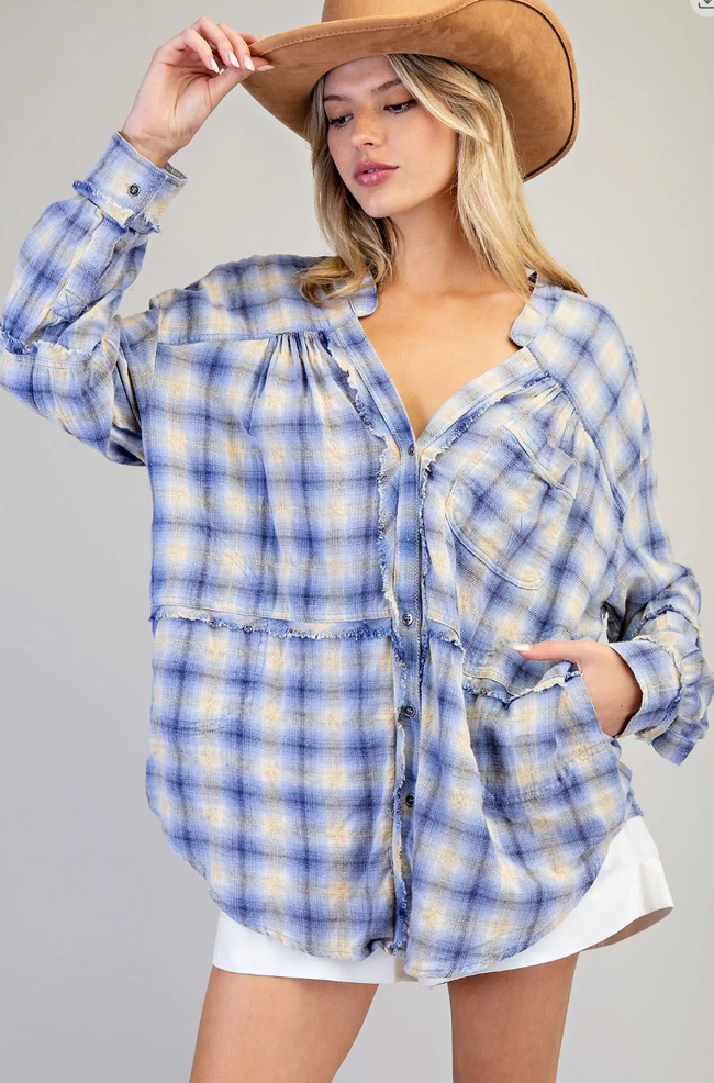 Sand in My Boots Plaid Top