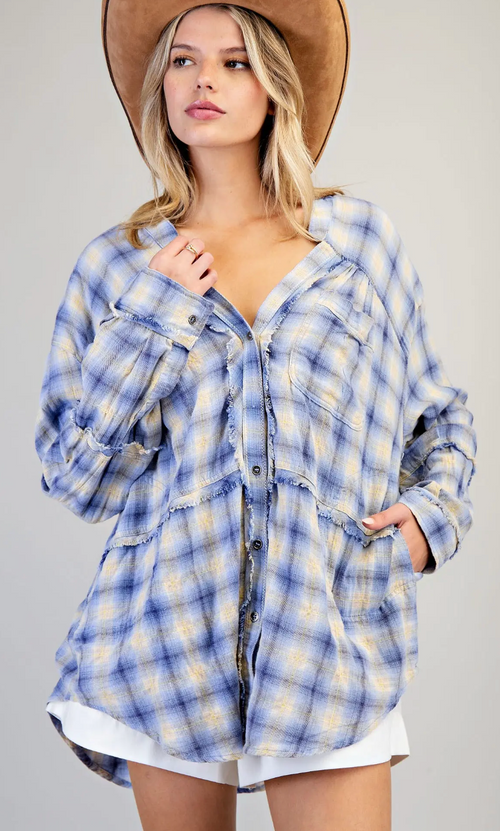 Sand in My Boots Plaid Top