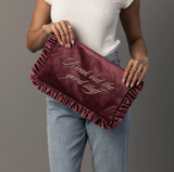 Velvet Ruffle Pouch-Pre Order ETA 9-8-26