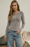 Washed Henley Top