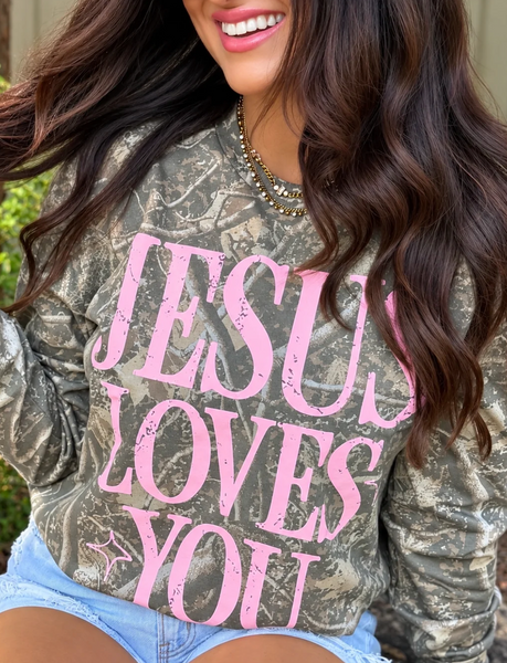 Jesus Loves You Camo Longsleeve