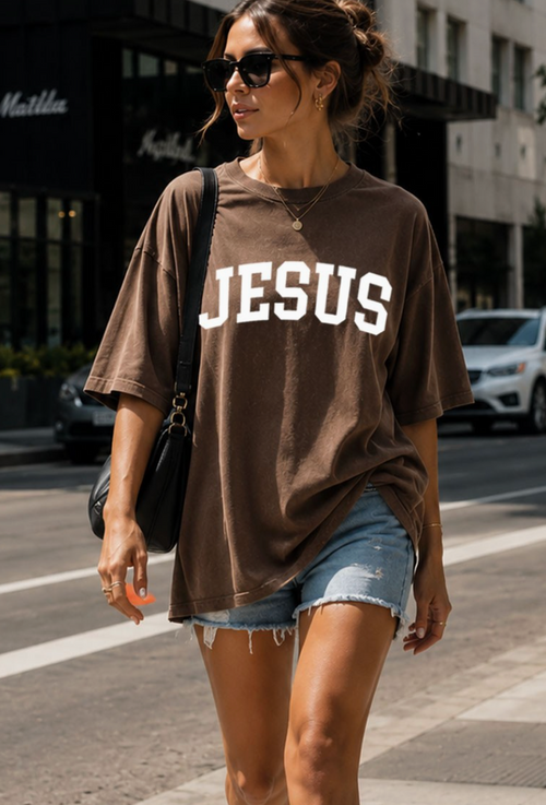 Jesus Oversized Mineral Tee