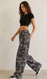 Grey Washed Camo Cargos