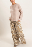 Stone Washed Camo Cargo Pants