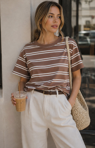 Vintage Girl Striped Top