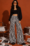 Zebra Wide Leg Pants