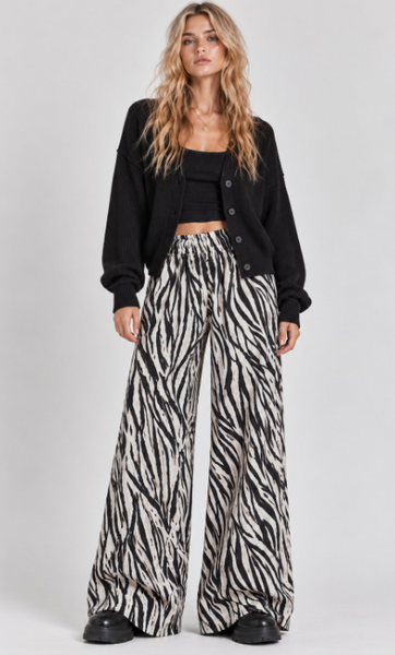 Zebra Wide Leg Pants