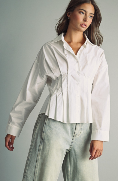Structured Pintuck Top