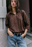 Mocha Dot Moment Top