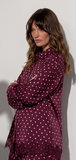 Burgundy Crush Polka Dot Lace Top