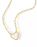 White Heart Necklace