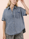 Denim Washed Top