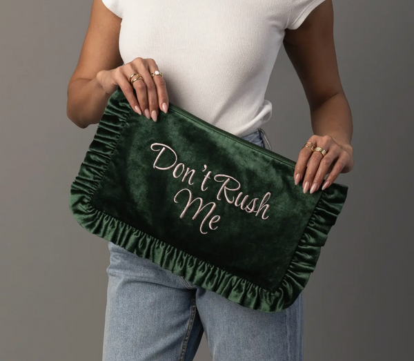 Velvet Ruffle Pouch-Pre Order ETA 9-8-26