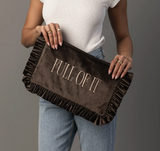 Velvet Ruffle Pouch-Pre Order ETA 9-8-26