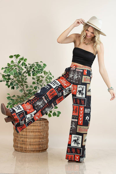 Cowboy Era Print Pants