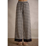 Plaid Check Lace Pants