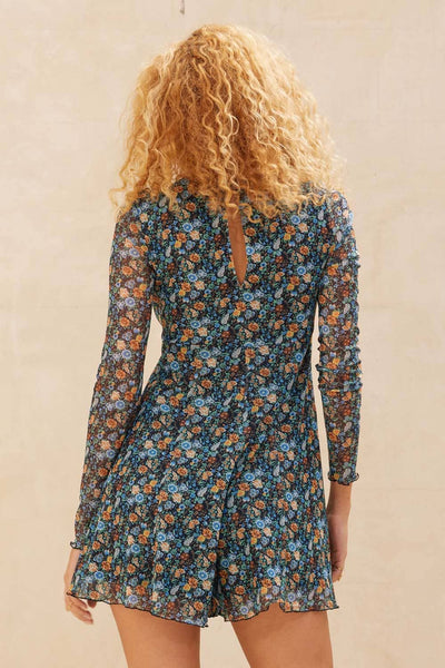 Loving You Floral Mesh Romper