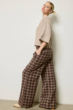 Plaid Pleated Pants