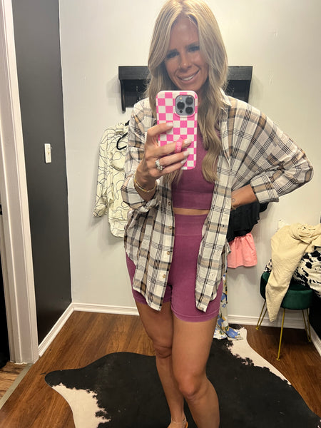 Pretty in Plaid Top