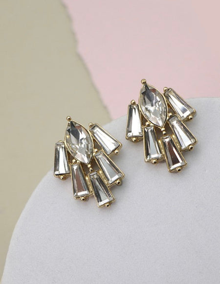 Pave Initial Earrings