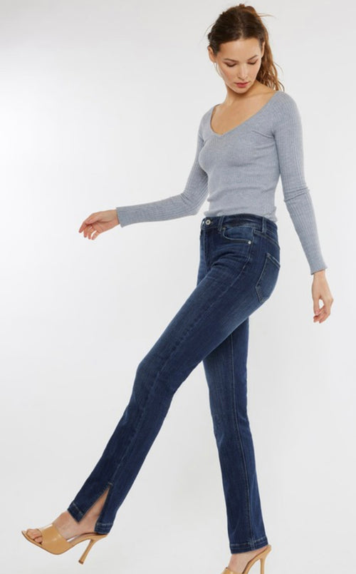 Straight Up Slit Jeans