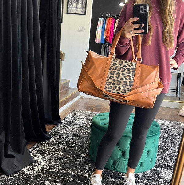 Serena Leopard Duffle Bag